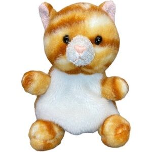 Aurora Palm Pals Meow Kitty Tabby Cat Plush Stuffed Animal Soft Orange 5 Inches